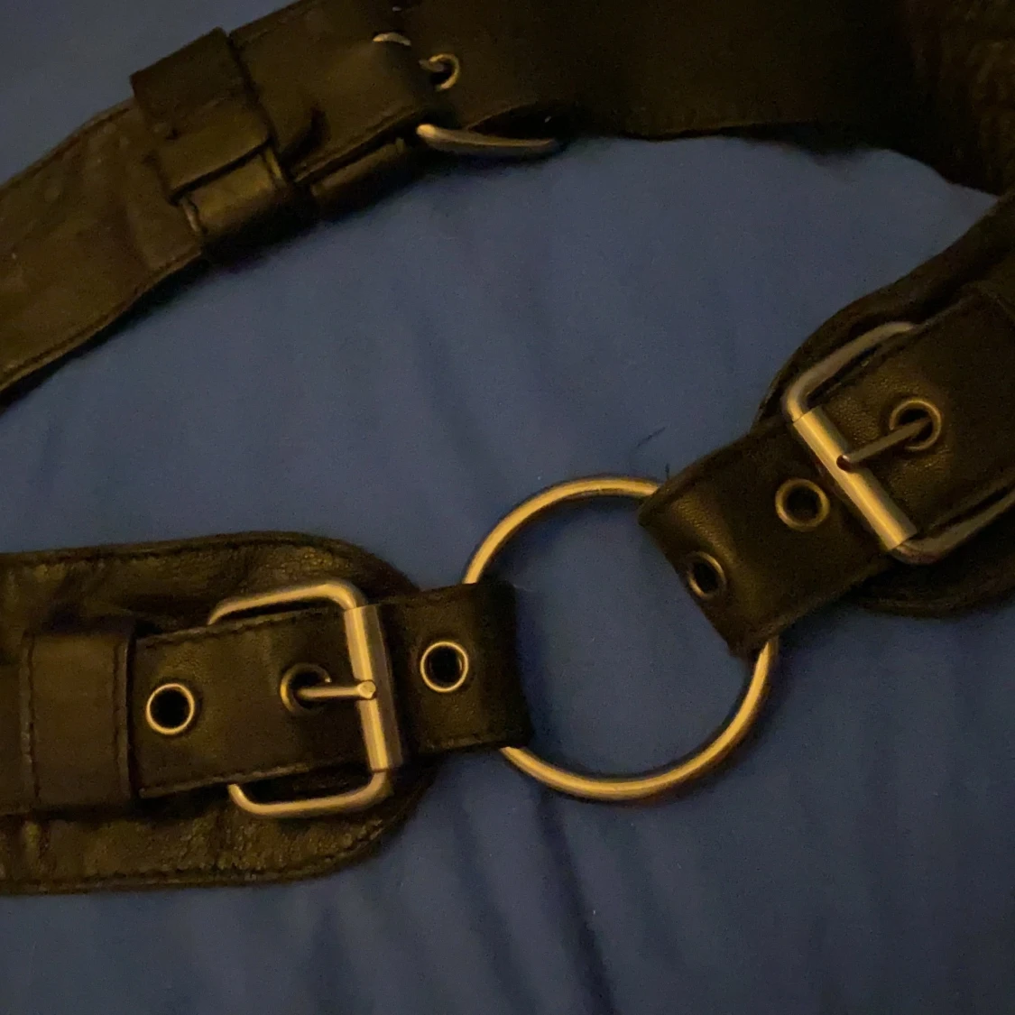 Mjukaste nappa skinnbälte adjustable höftbälte /midjebälte om man vill gå 80-tal - 91