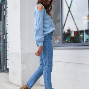 Mötes du Nord stickad tröja i ljusblå, storlek M 400kr - Helt oanvänd, orginalpris 1299kr 