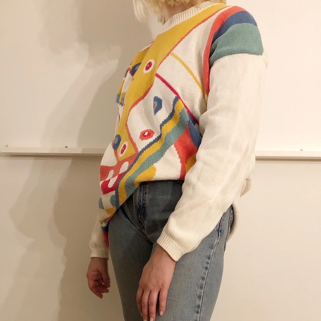 80tals stickad tröja/klänning - 90