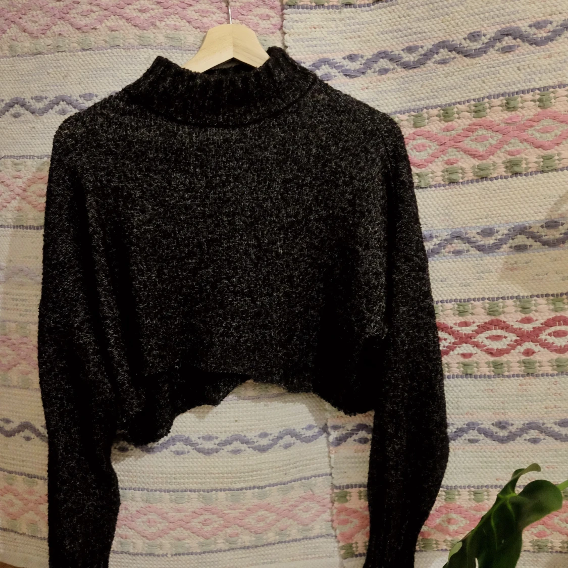 Croppad stickad tröja  - 90