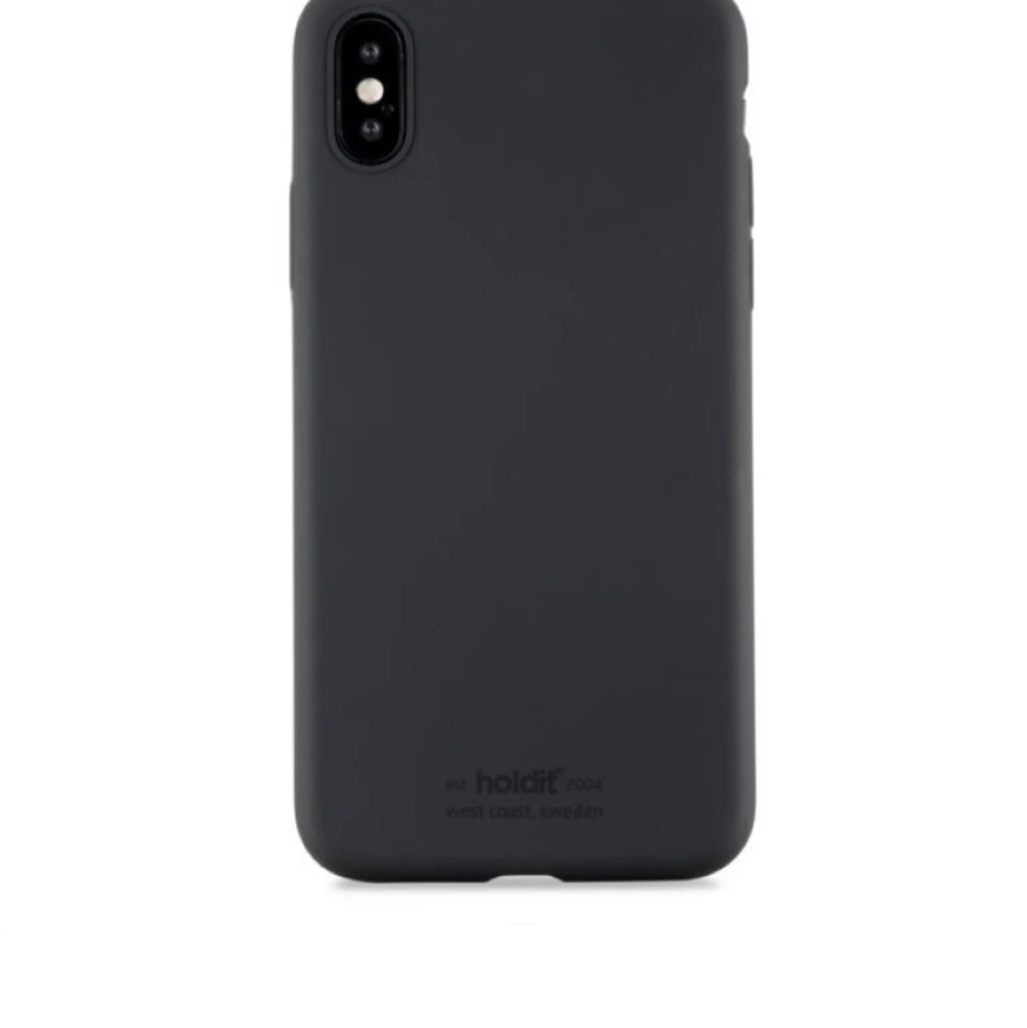 Svart silikonskal, iPhone X/XS, Holdit - 90