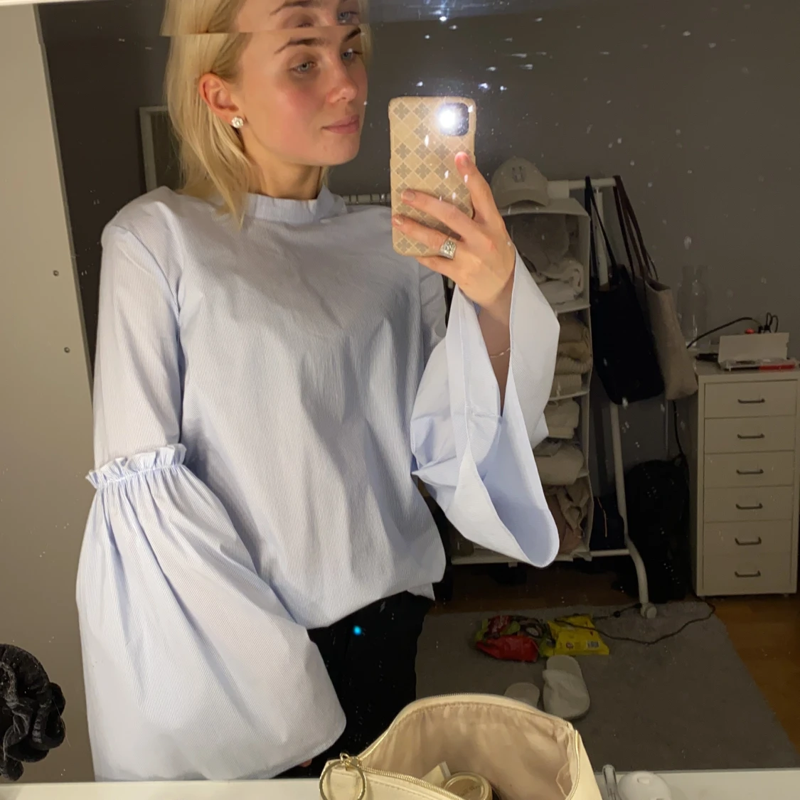 Blus med vida armar - 90