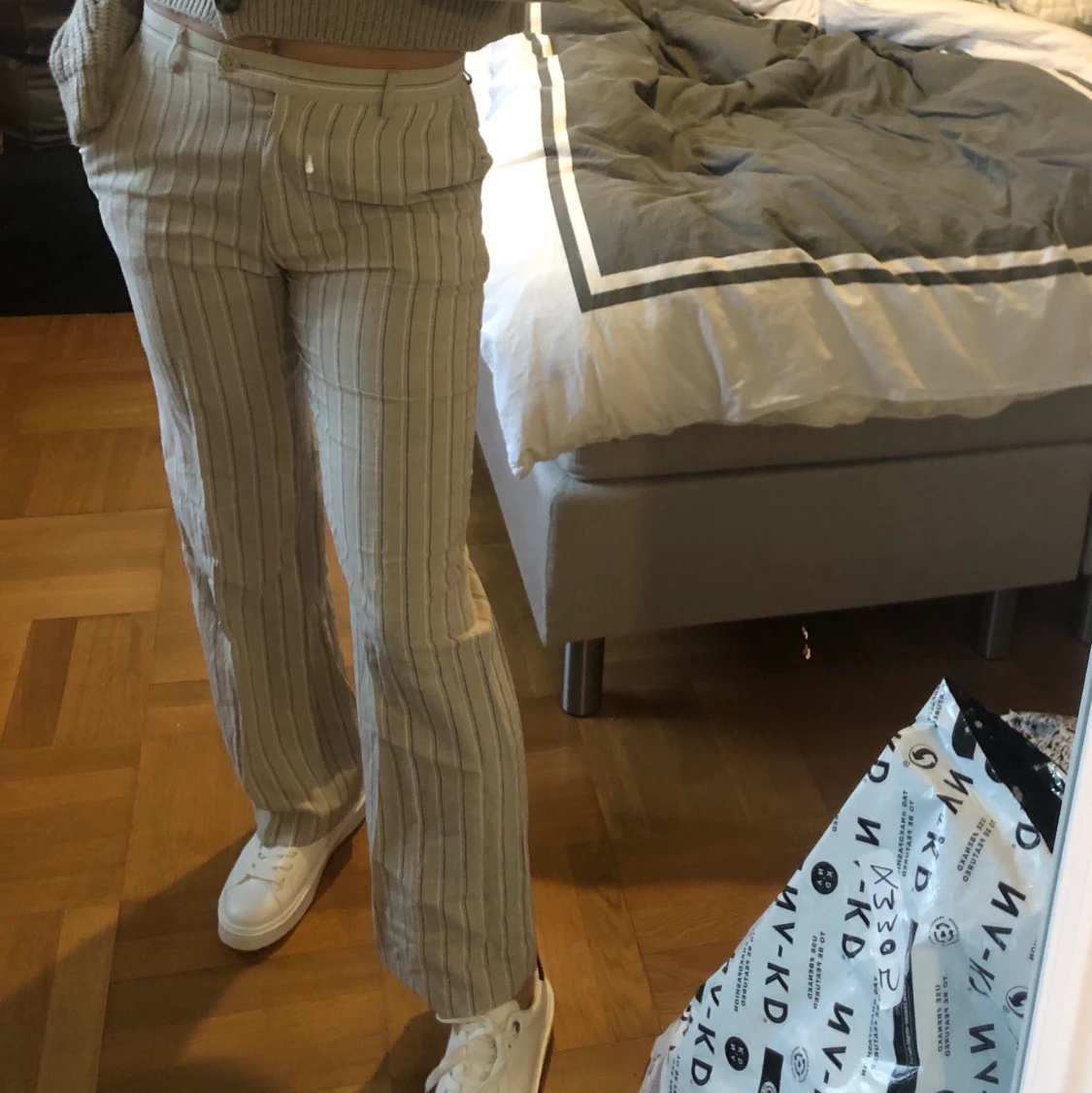 Randiga kostymbyxor - 91