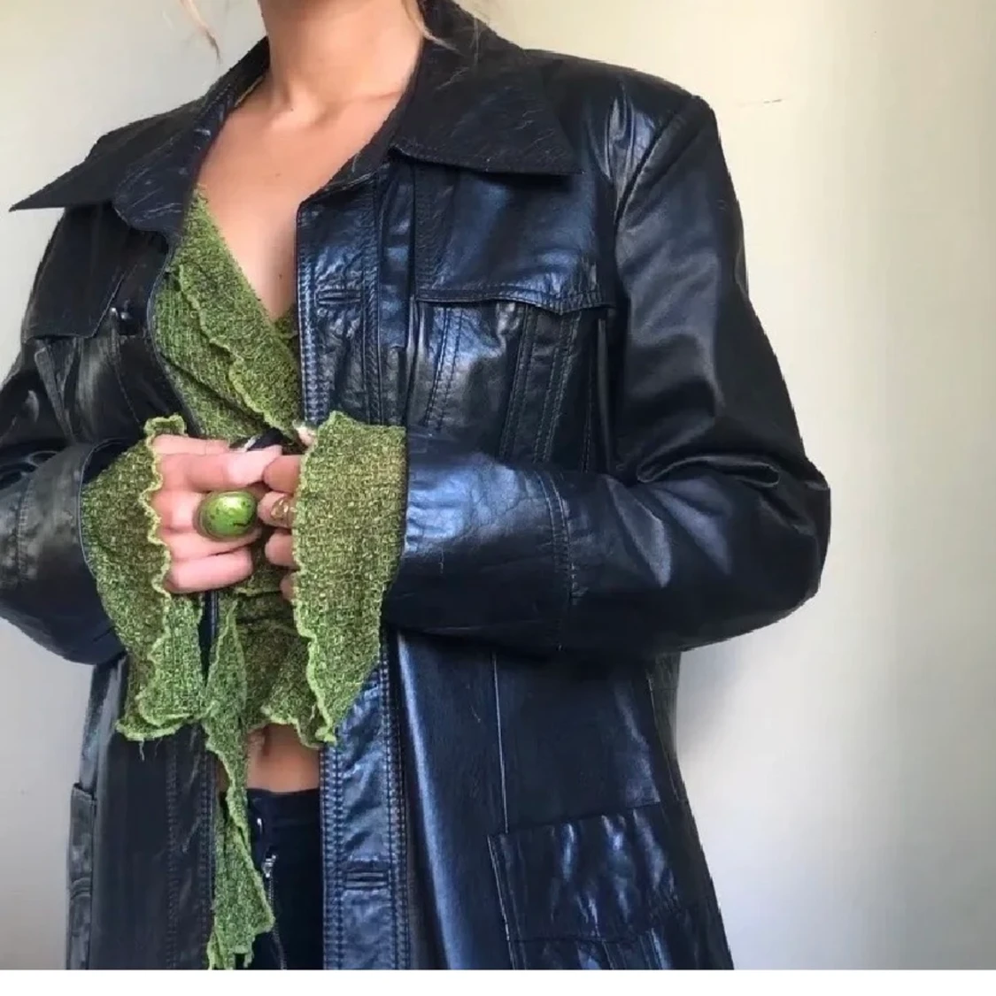 Vintage läderjacka  - 90