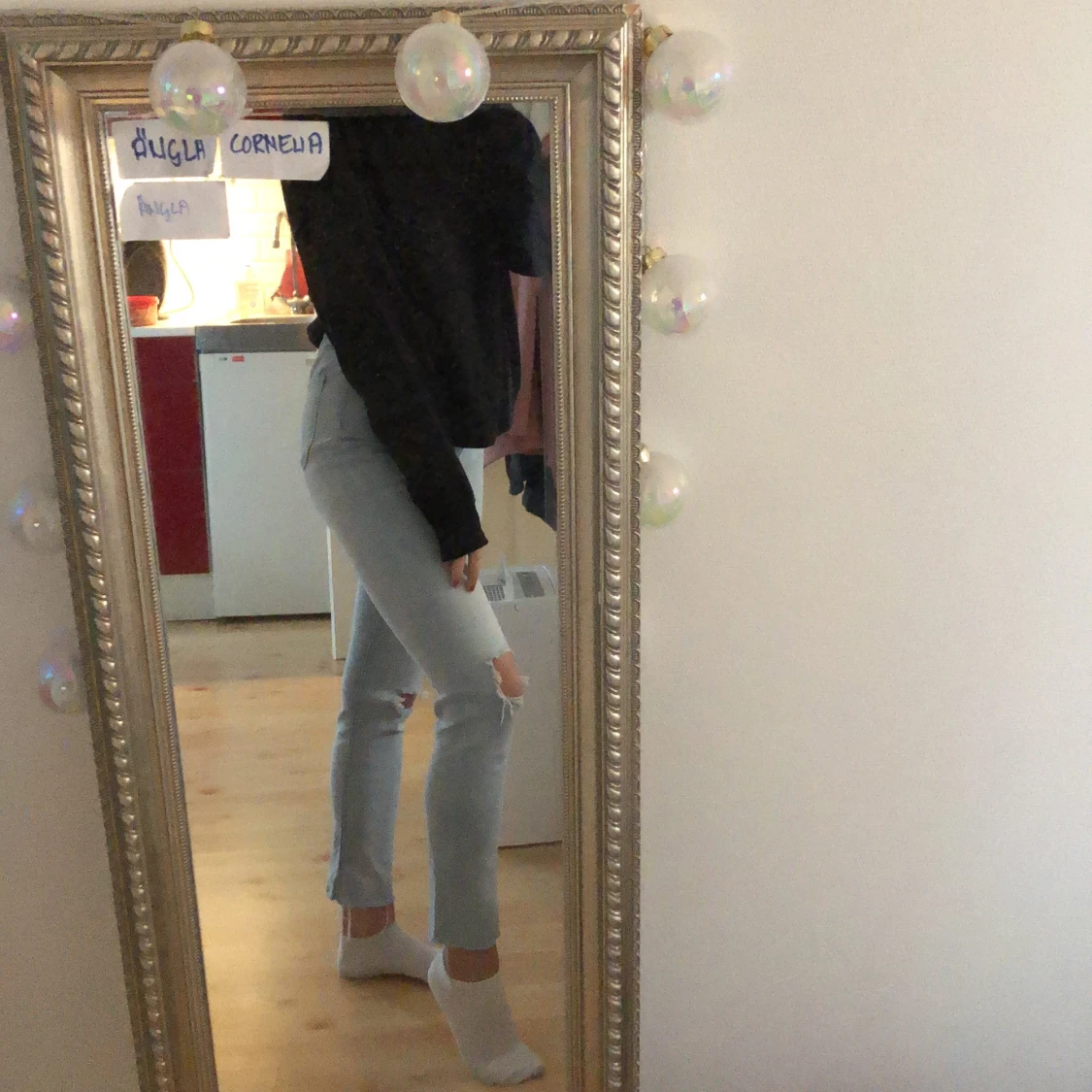 Ljusblå jeans strl S (170, 36) - 90