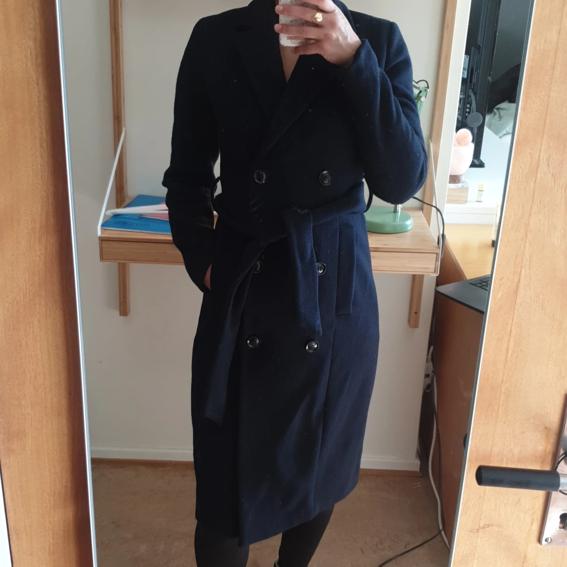 Ullkappa med dubbeltknäppning  - 90