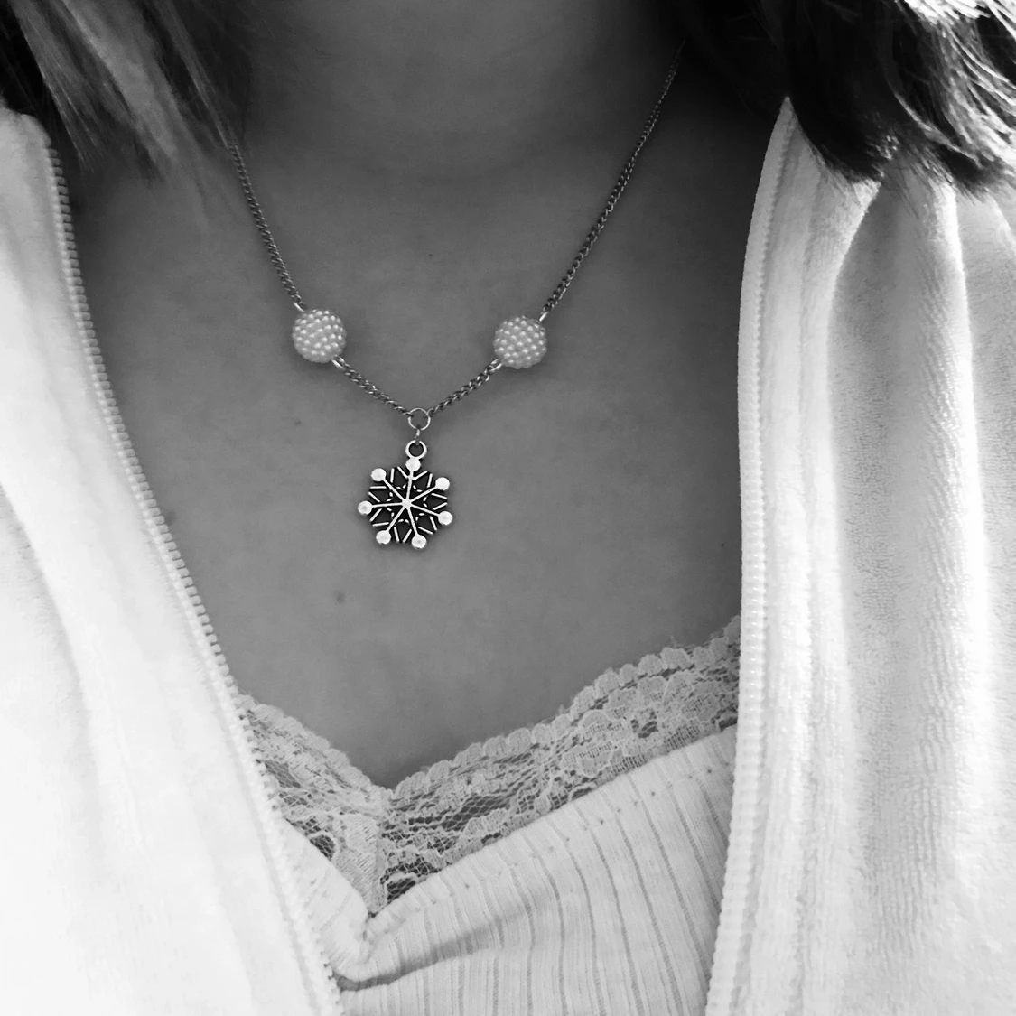 Silverhalsband Snöboll 