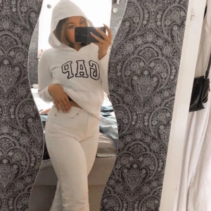 Gab hoodie - Fin vit gab hoodie