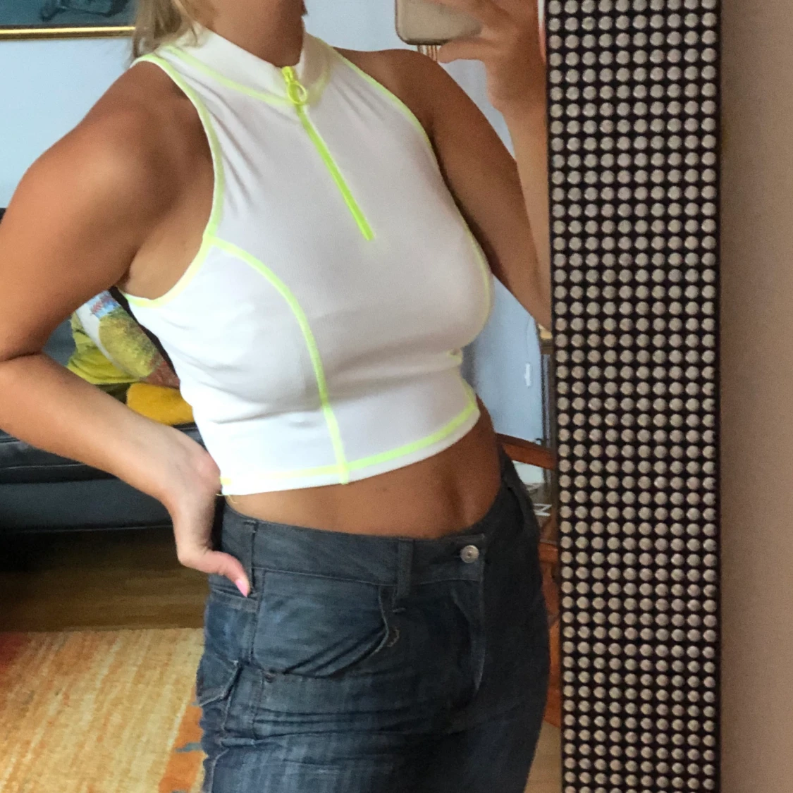 Fest neon topp/linne från bershka