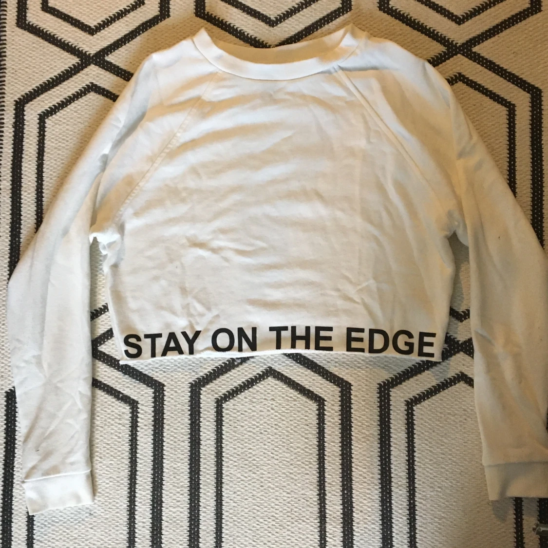 Långärmad vit tröja  - 90