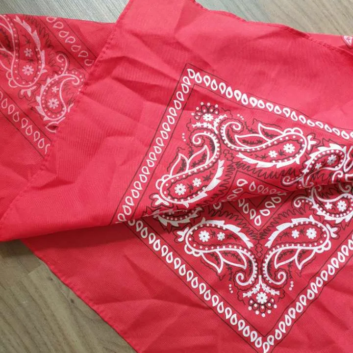 Röd bandana av polyester. Ink frakt. Eller så skickar jag med den för 5kr om du köper något annat. Accessoarer.