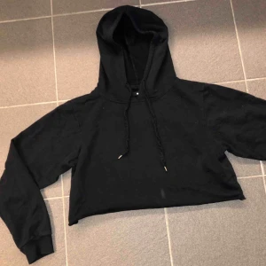  - Croppad tjocktröja med luva. Fint skick.