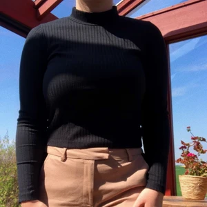 Basic svart turtleneck - Basic svart turtleneck från Gina. Strl M men sitter som S-M, jätteskön men lite liten över bröstet för mig🌞 Frakt tillkommer!