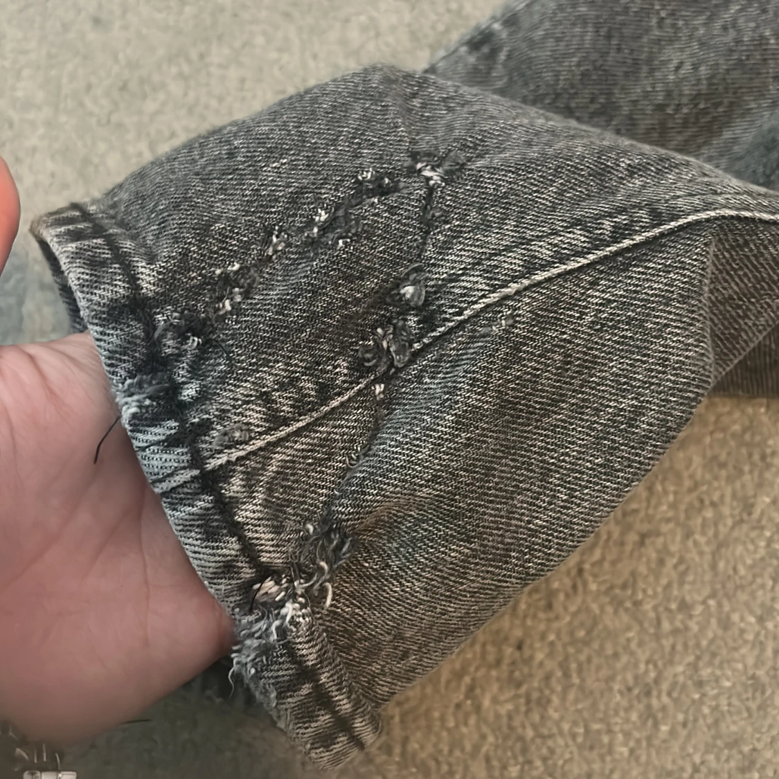 Gråa jeans från hm  - 92