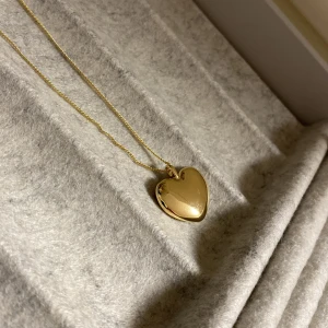 Guldhalsband med hjärthänge från Pilgrim - Säljer ett superfint guldhalsband från Pilgrim med ett hjärtformat hänge. Halsbandet är elegant och perfekt för både vardag och fest. Har aldrig använt den då jag redan har en så den är helt orörd. Kostar originellt 450 kr men säljer för lite mindre än hälften, 200 kr. 