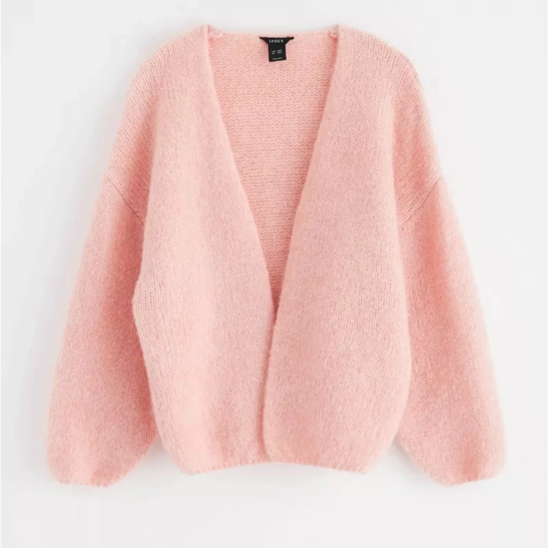 Rosa stickad kofta - 90