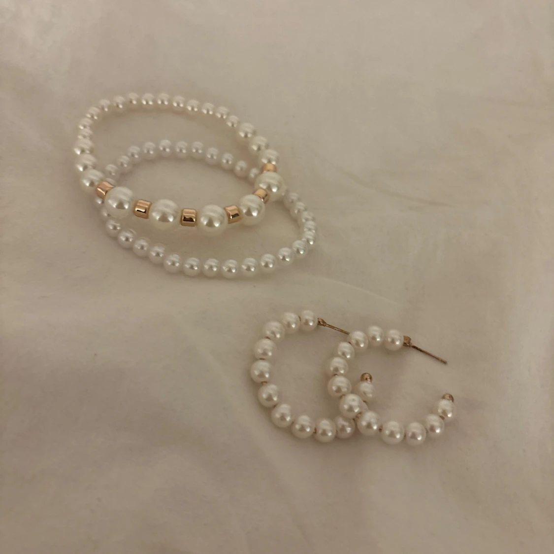 Pärlarmband och örhängen - 91