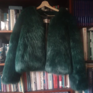 Grön pälsjacka - Snygg grön pälsjacka, perfekt för att hålla sig varm och stilren under kyliga dagar. Jackan har en klassisk look och är ett statement-plagg i garderoben.
