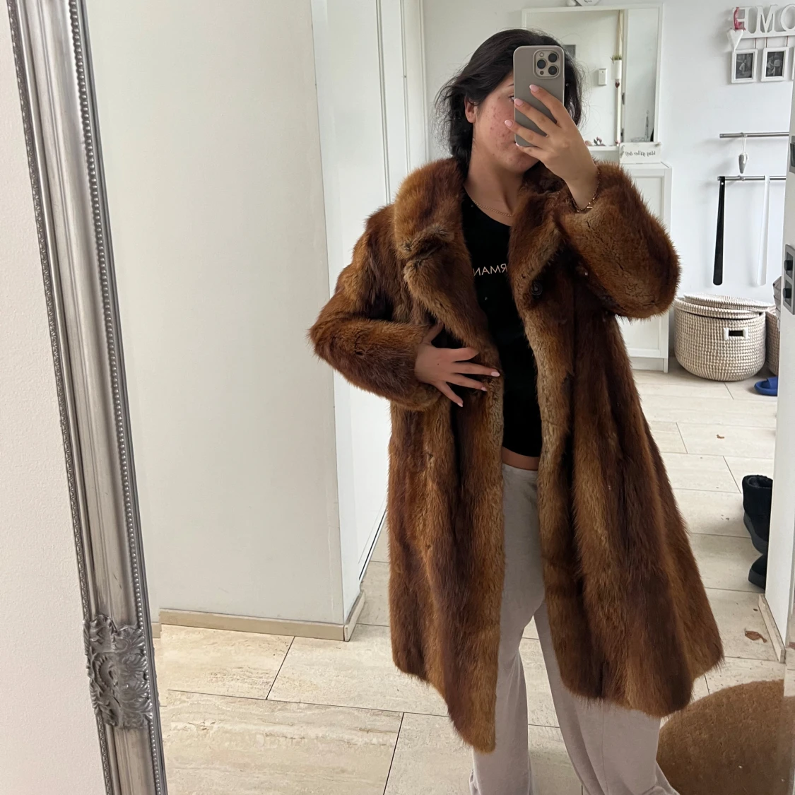 Vintage Brun pälsjacka från Lindell - 90