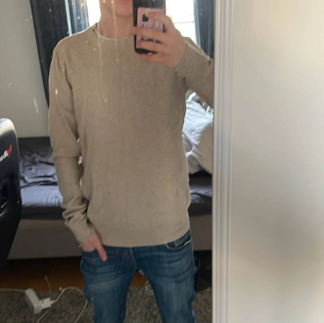 Beige tröja från Dressmann