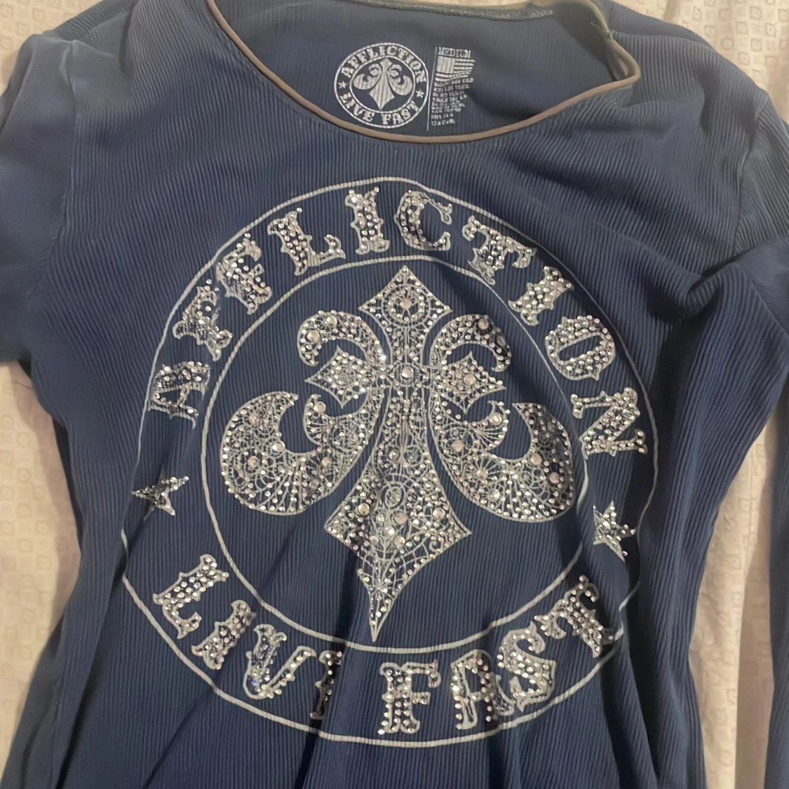 Mörkblå långärmad tröja från Affliction - 90