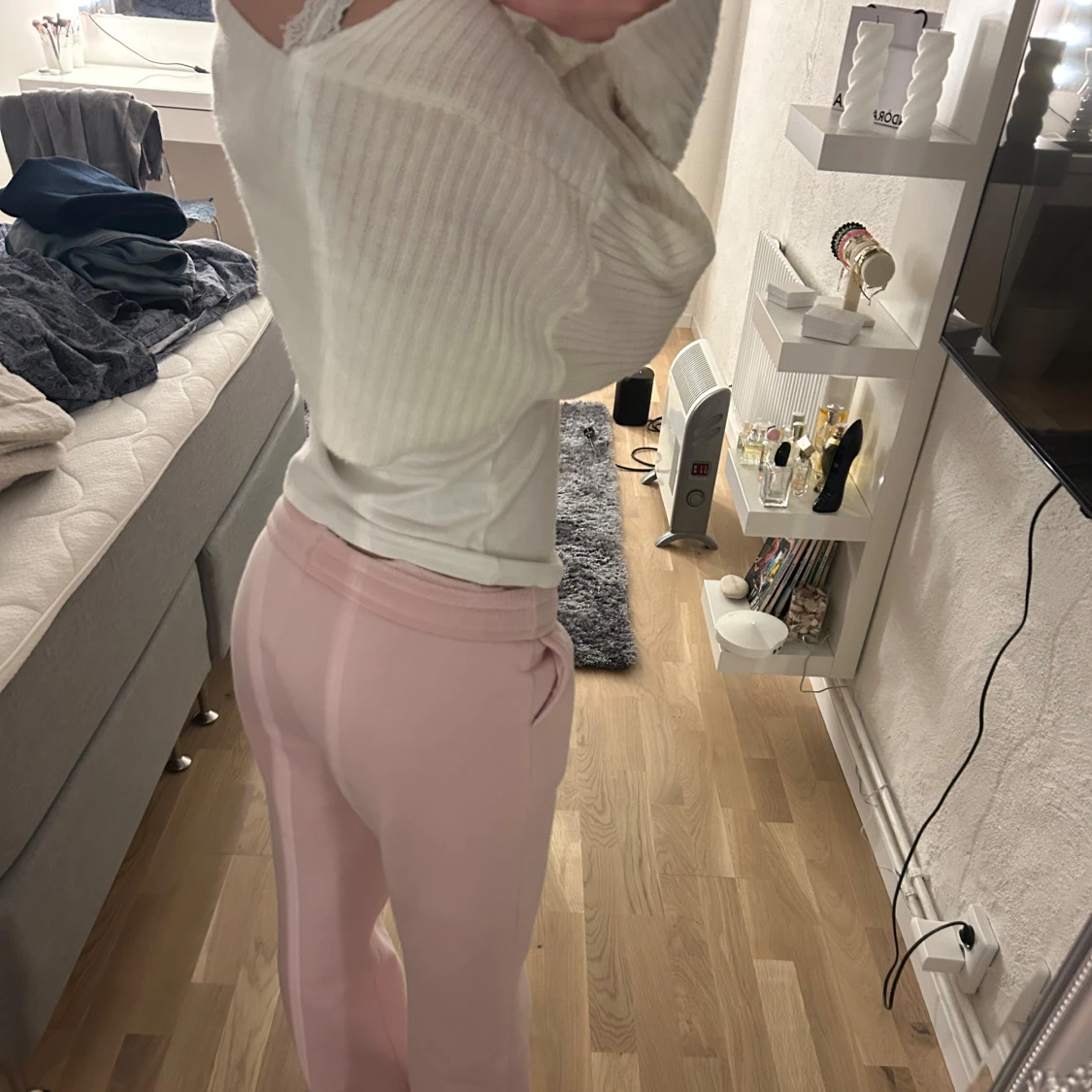 Vit ribbad kofta - 90