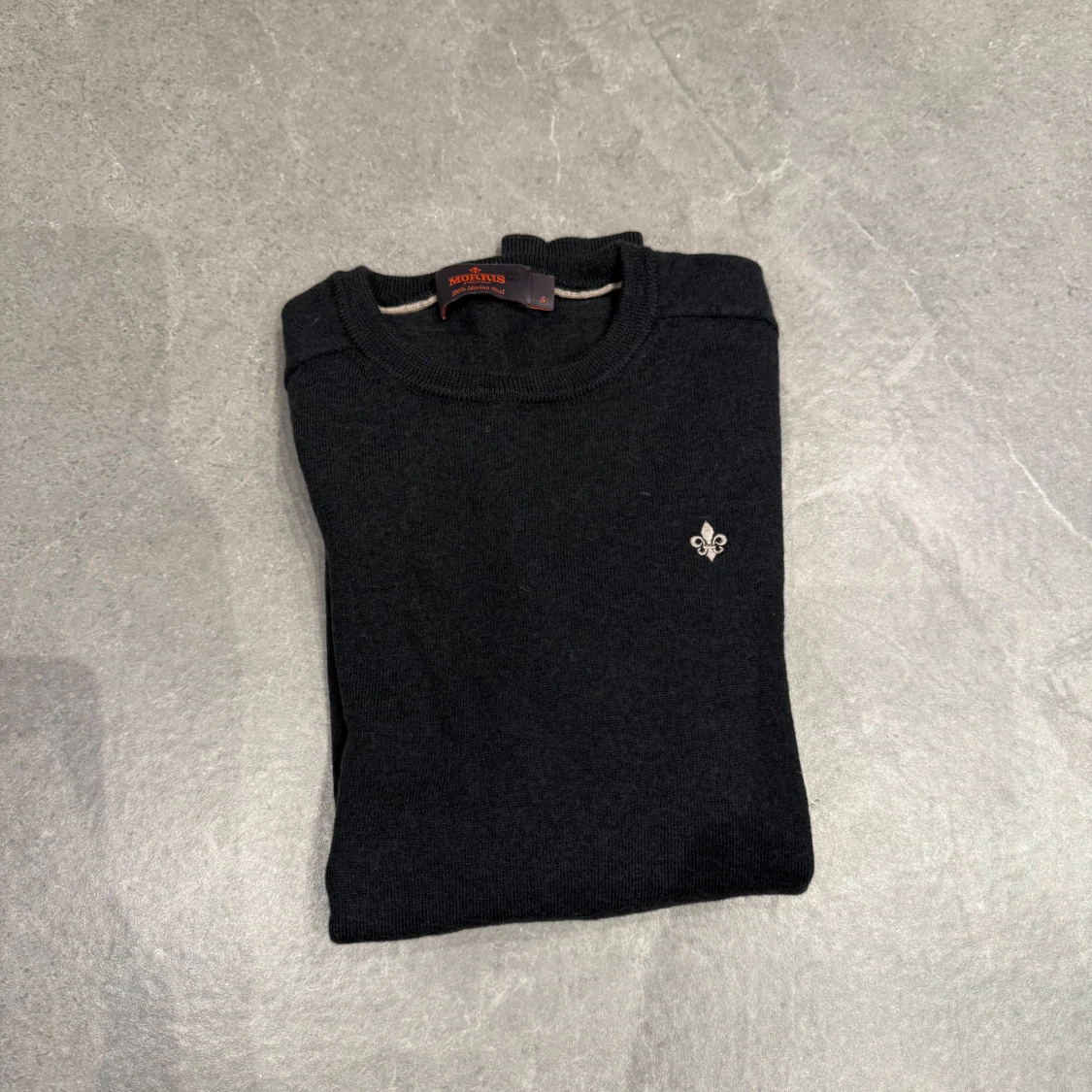 Svart merinoulltröja från Morris