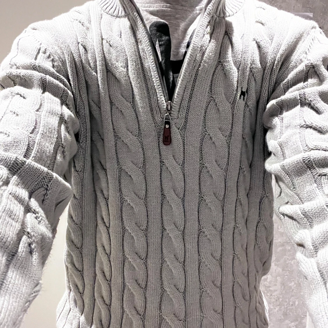 Williot half zip grå