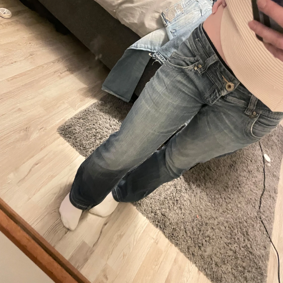 Lågmidjade bootcut jeans  - 1