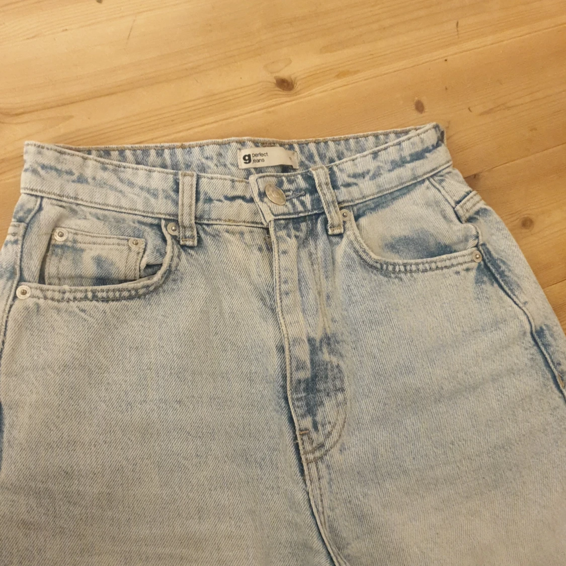 Ljusblå baggy jeans  - 1