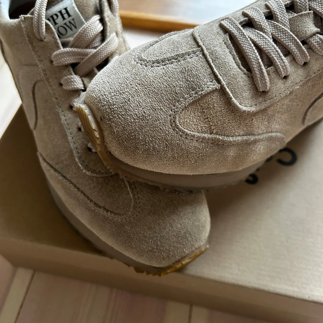 Beige sneakers i mocka Shoe Biz Copenhagen - 2