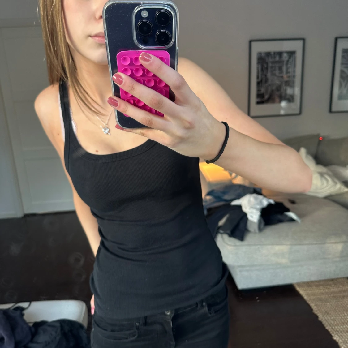 Svart ribbad linnetopp - 2