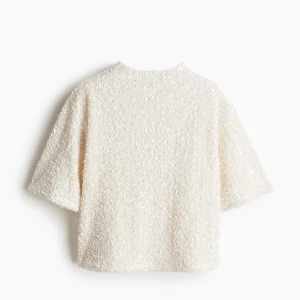 Vit paljettopp - Så fin vit plaketttopp från h&m, endast använd en gång💕helt slutsåld 