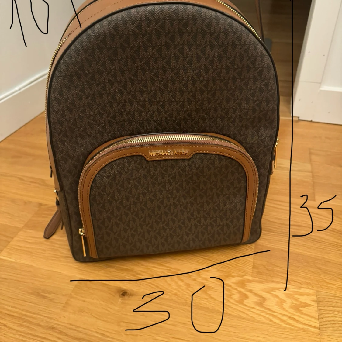 Brun ryggsäck från Michael Kors