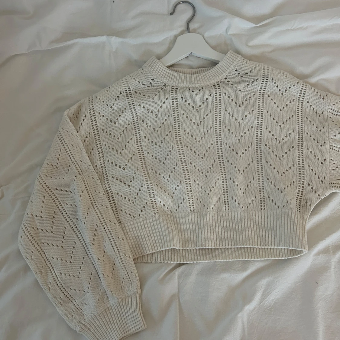 Croppad vit tröja - 3