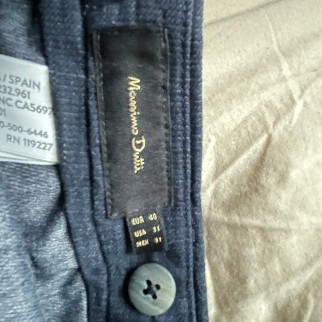 Marinblå kostymbyxor - 91