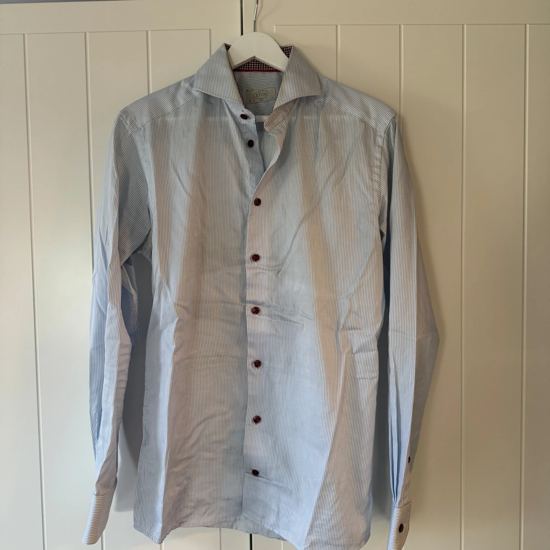 Pinstripe Eton skjorta