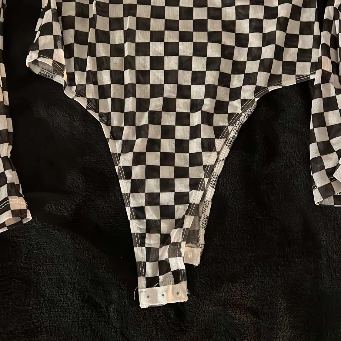 Svartvit rutig polo body från Shein - 91