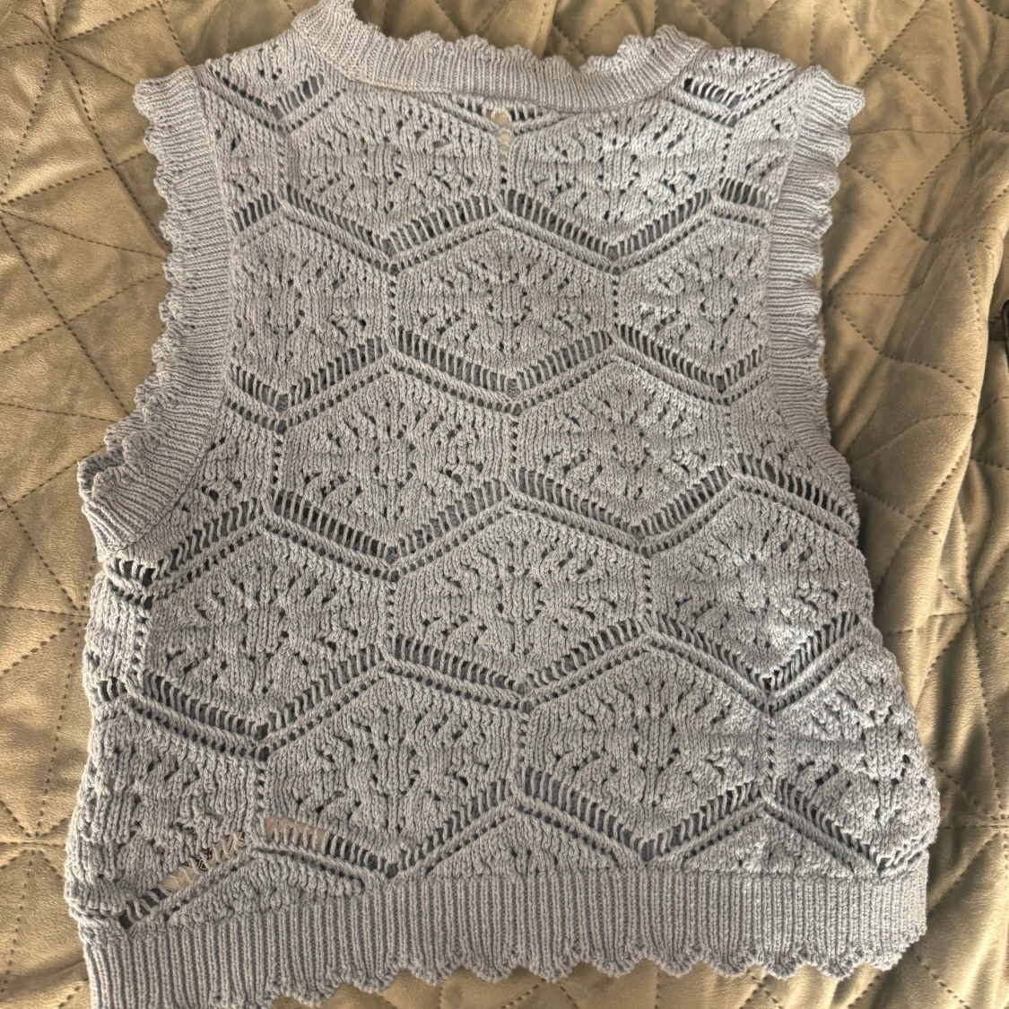 Blå stickad topp från ONLY - 2