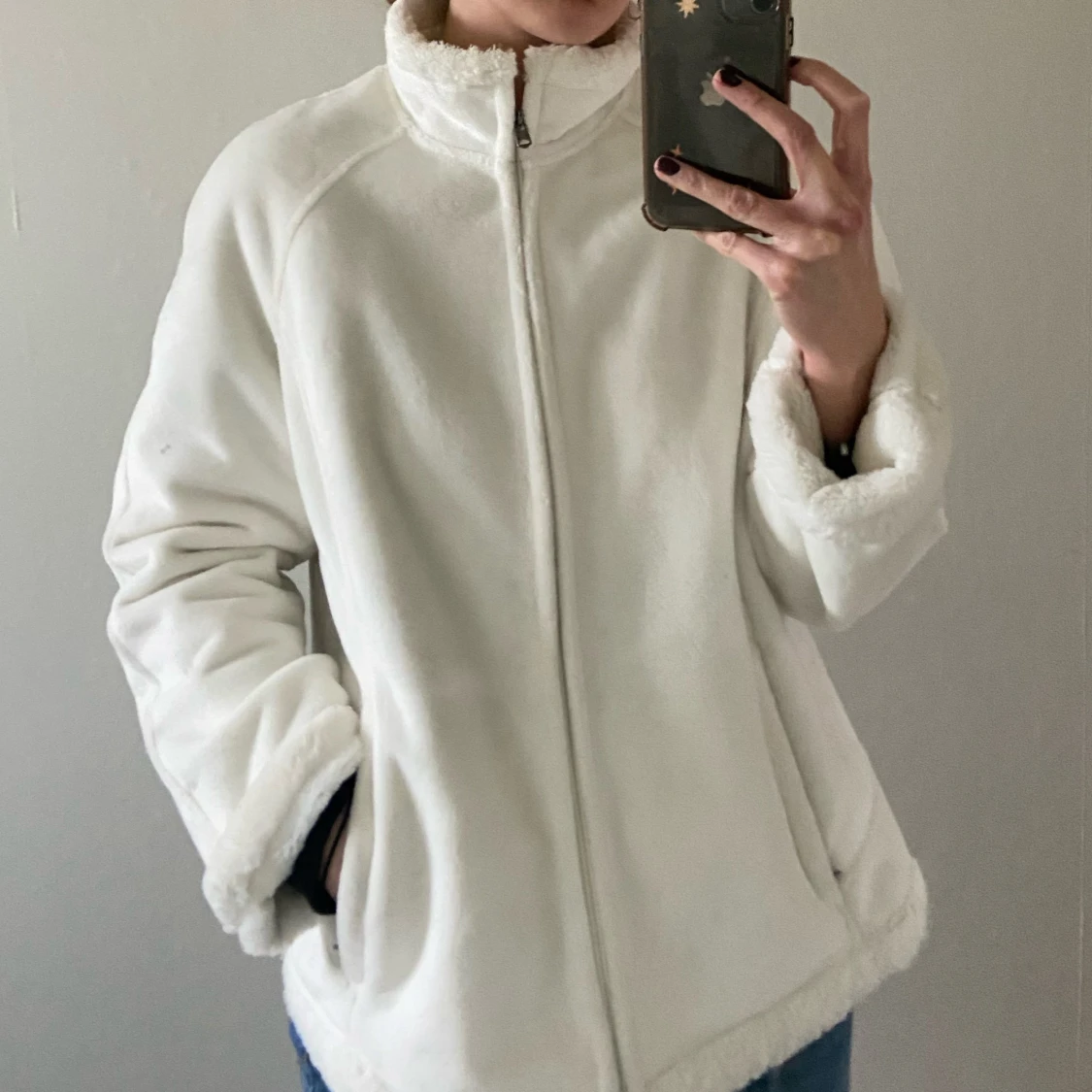 Vit fleecejacka från Green Tea - 4