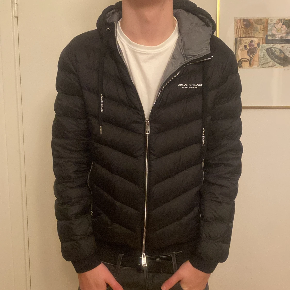 Svart dunjacka från Armani Exchange
