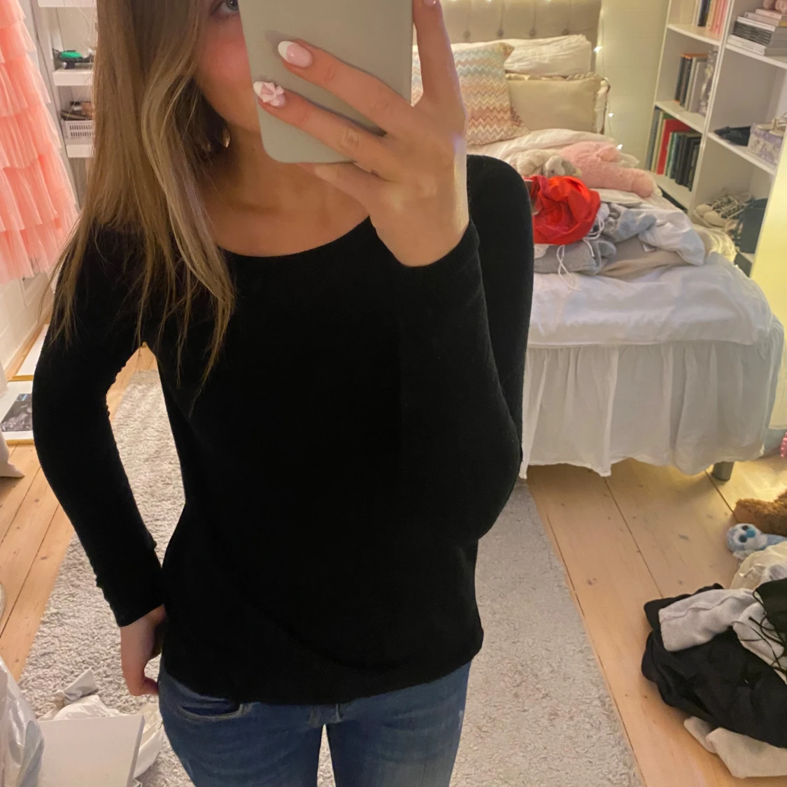 Svart långärmad tröja