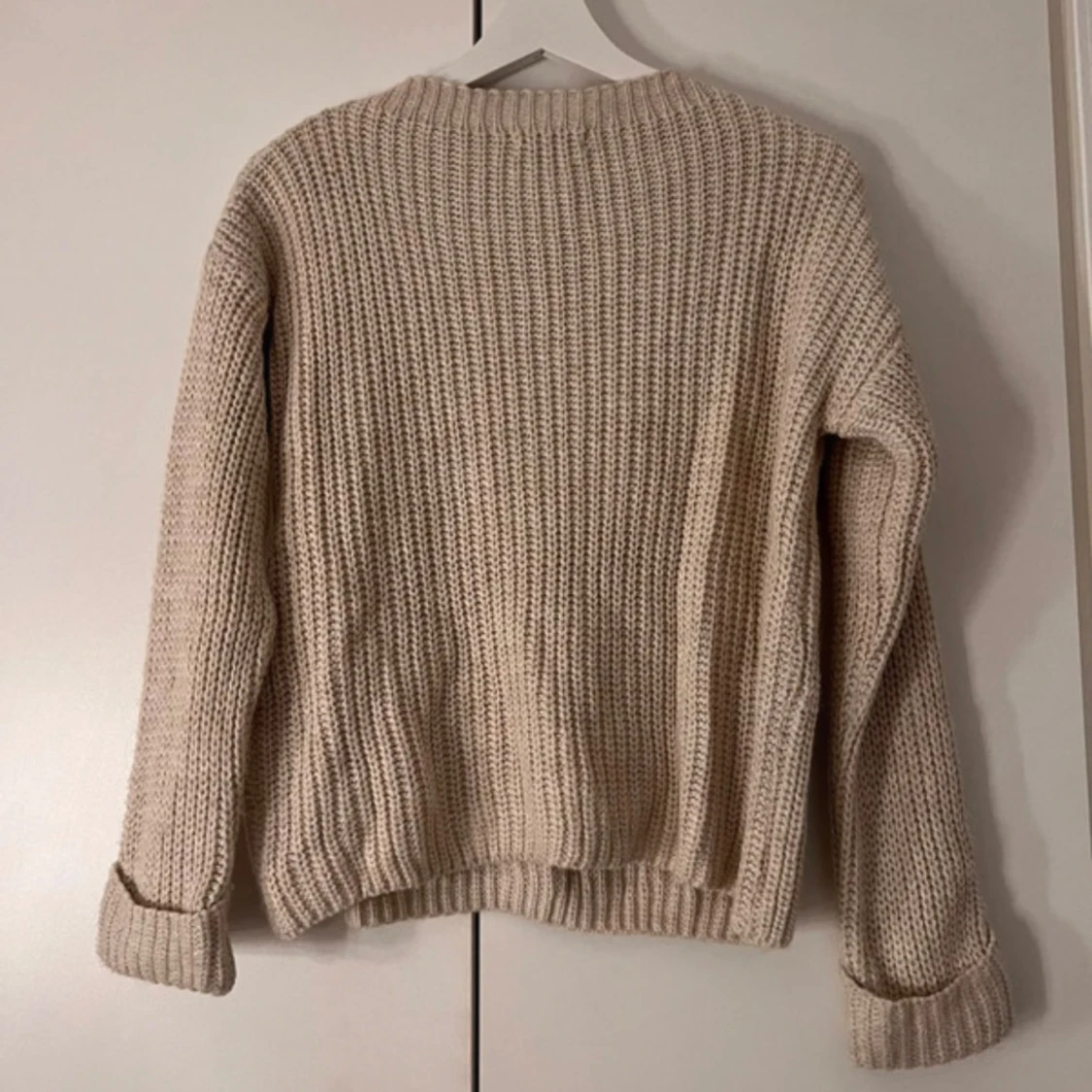 Beige stickad tröja Ullared - 90