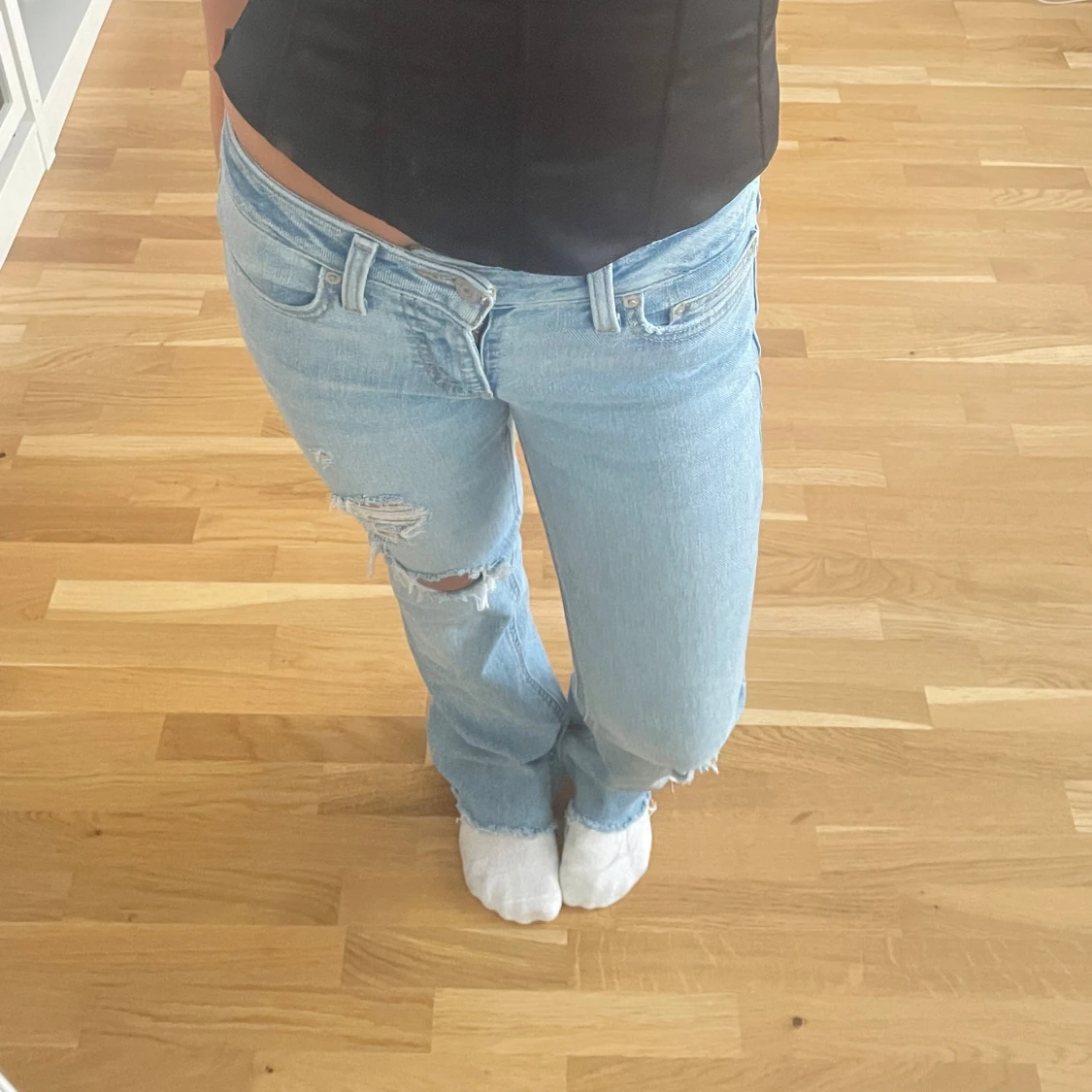 Lågmidjade bootcut jeans  - 1