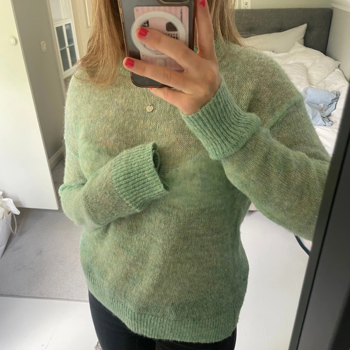 Mintgrön tröja - 90