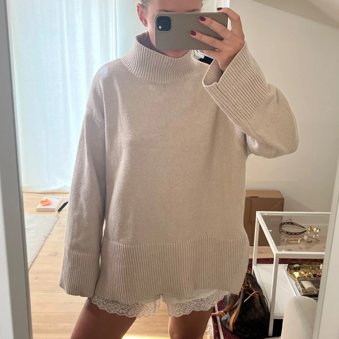 Stickad polotröja - 90