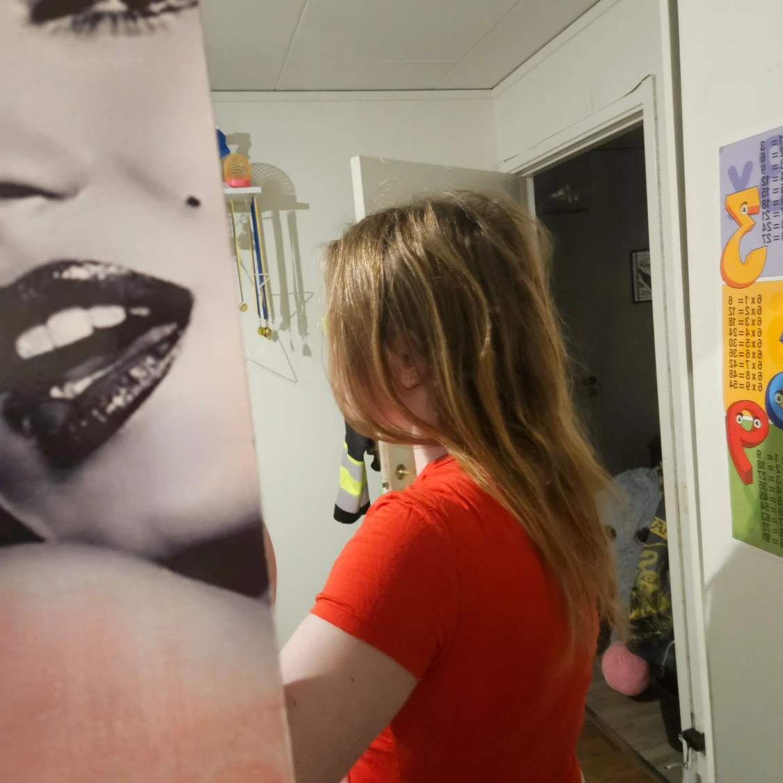 Röd kortärmad topp från Shein - 91