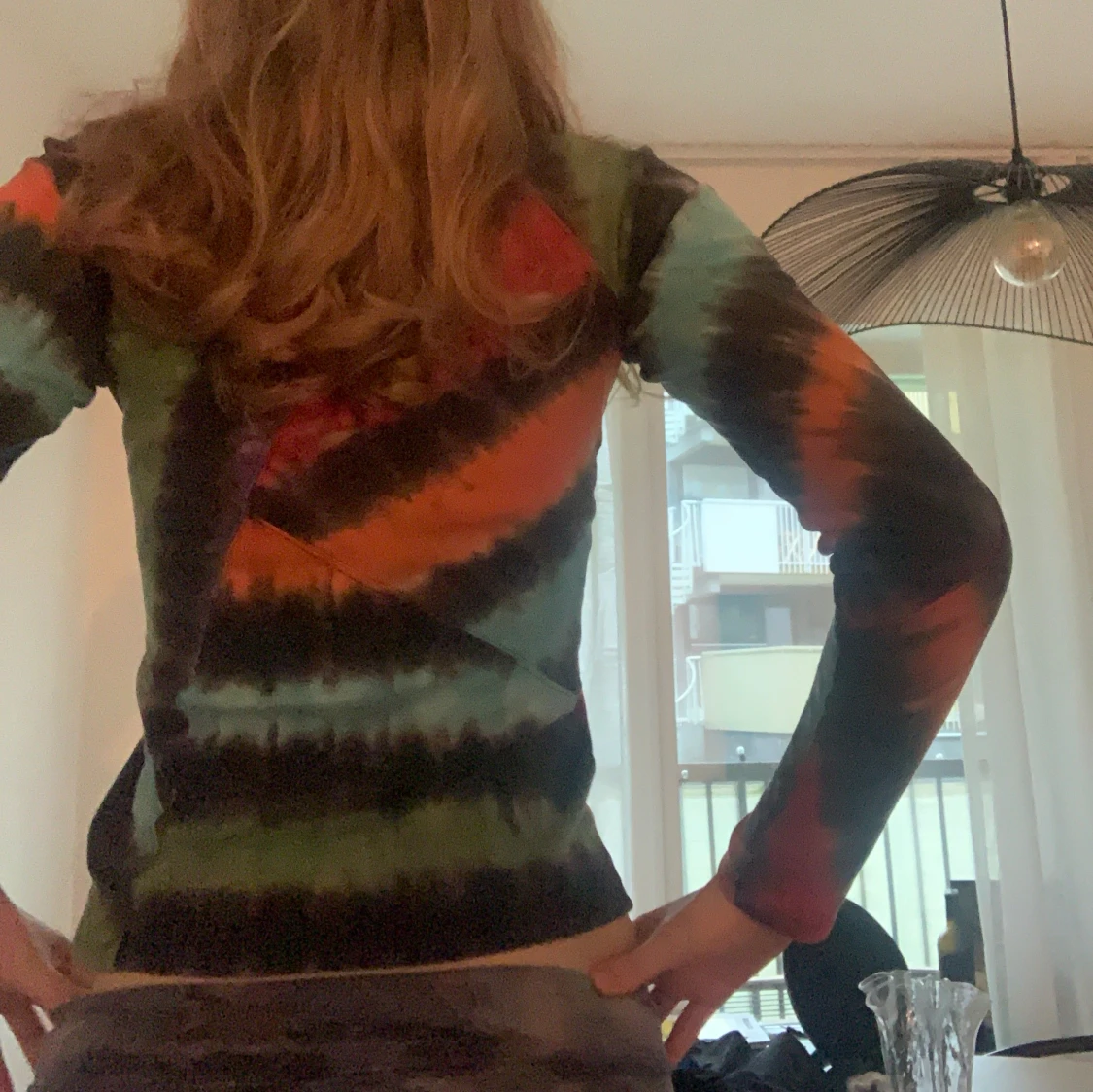 Färgglad långärmad tröja - 90