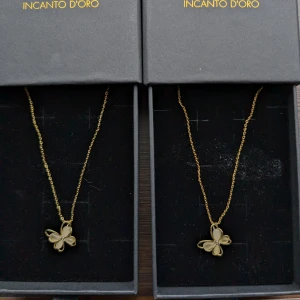 Halsband med fjärilshänge (CD139) - Silver S925, guldplätering. 1 halsband per annons.