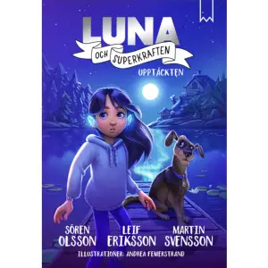 Ny barnboksserie av författaren bakom succéerna Sune och Bert!Första boken: UpptäcktenNär trean börjar efter sommaren märker Luna att ingen i klassen längre vill vara med henne. Klasskamraterna behandlar henne som luft. Hemma har föräldrarna fullt upp med sina bestyr och Lunas små tvillingbröder bara skriker och bråkar. Luna känner sig som det ensammaste barnet i hela världen. Så en kväll gör hon en märkvärdig upptäckt. När hon doppar handen i mångatan som bildats i sjön går det som en ilning genom kroppen. Plötsligt kan hon höra genom betongväggar och på långt avstånd. Den underliga superkraften förändrar allt på gott och ont! LUNA OCH SUPERKRAFTEN: UPPTÄCKTEN är den första boken i serien om nioåriga Luna från småstaden Lilla Vargudden. Böckerna riktar sig till barn i åldern sex till nio år.Vänskap, utanförskap, familj, skola och kärlek. Med hög igenkänningsfaktor och varm humor skildras vardagen för Luna i Lilla Vargudden.  Missa inte Dunder och fotbollen, som är en spin off-serie till Luna och superkraften. Serien handlar om Madde Dunder, Lilla Varguddens stora fotbollstalang. Här möter vi karaktärer som står upp för sig själva, och serien både uppmuntrar till ökad läsning bland barn och visar på glädjen i att sporta!    Format Inbunden   Omfång 118 sidor   Språk Svenska   Förlag Bookmark Förlag   Utgivningsdatum 2020-10-19   Medverkande Leif Eriksson   Medverkande Martin Svensson   Medverkande Andrea Femerstrand   ISBN 9789189087118  